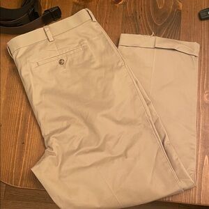 Men's Tan khaki Pants with cuff size 42x29